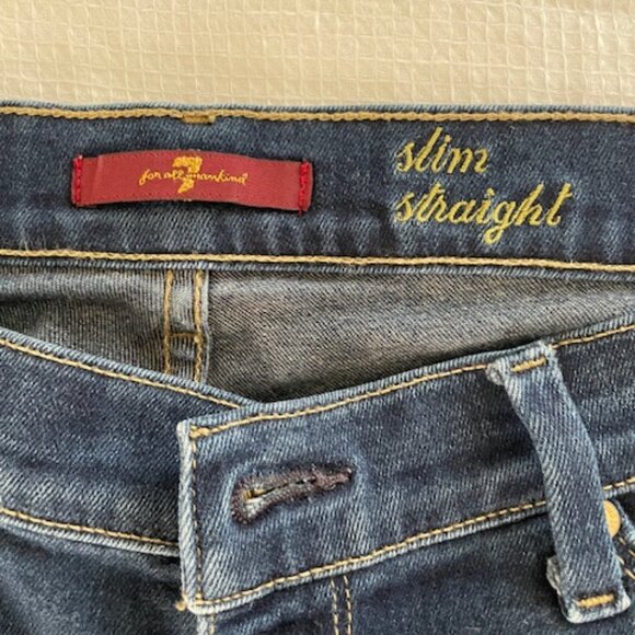 7 for All Mankind Slim Straight Capri Jeans - Picture 2 of 4